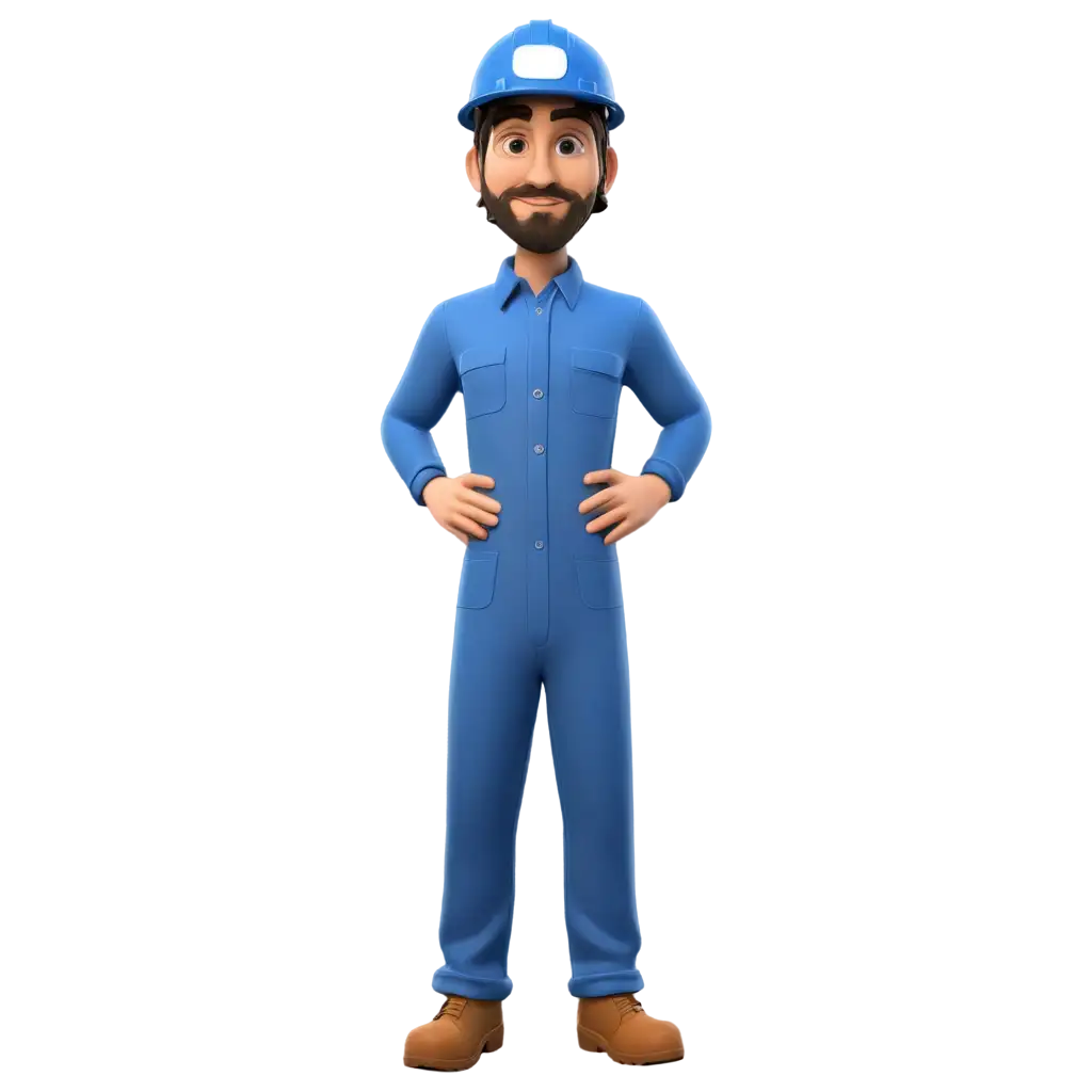 3D-Cartoon-Worker-in-Blue-Coverall-with-White-Helmet-and-Reflective-Strips-PNG-for-Versatile-Use