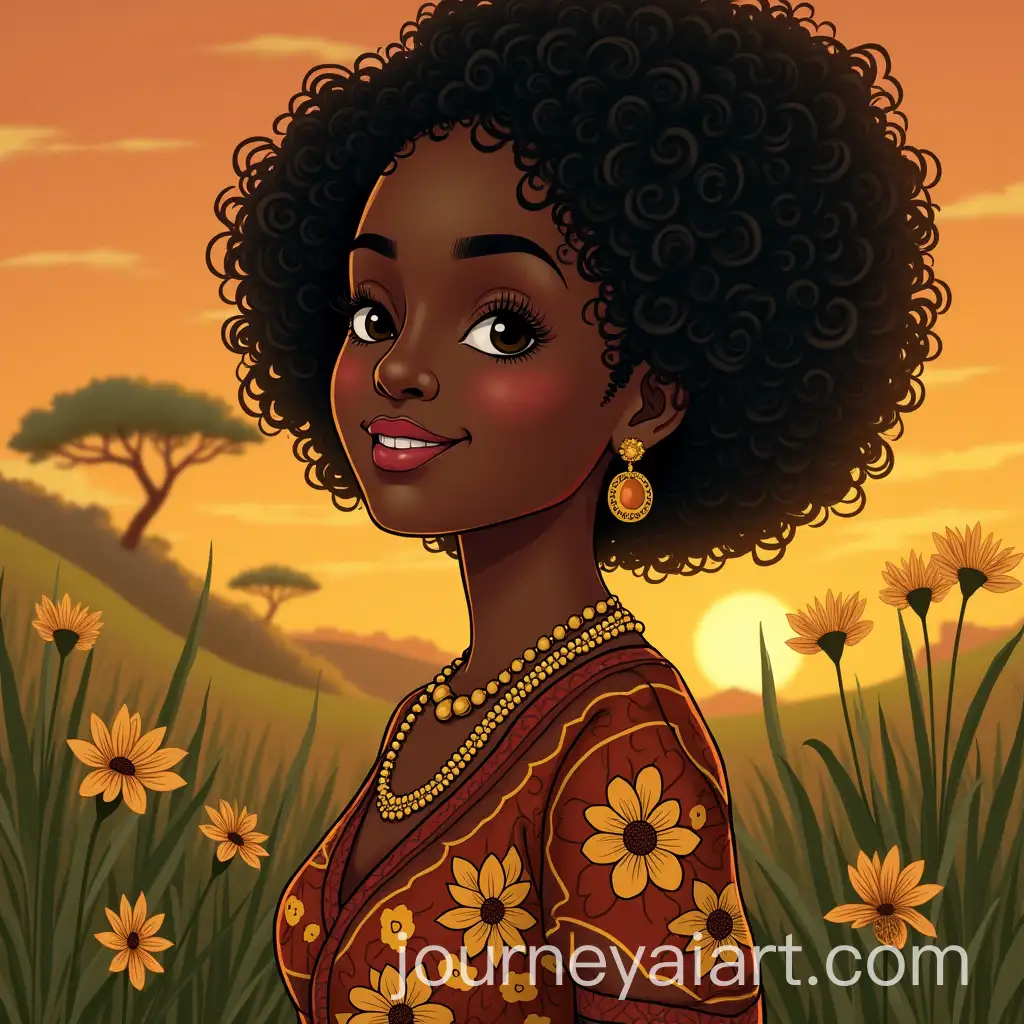 African-Folktale-Portrait-of-a-Beautiful-Young-Lady-Smiling