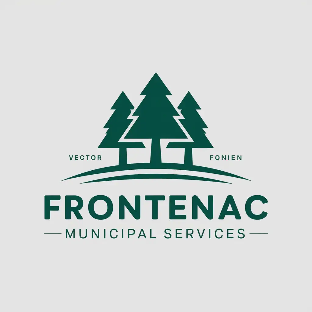 LOGO Design For Frontenac Municipal Services Elegant Trees Symbolizing Growth and Community