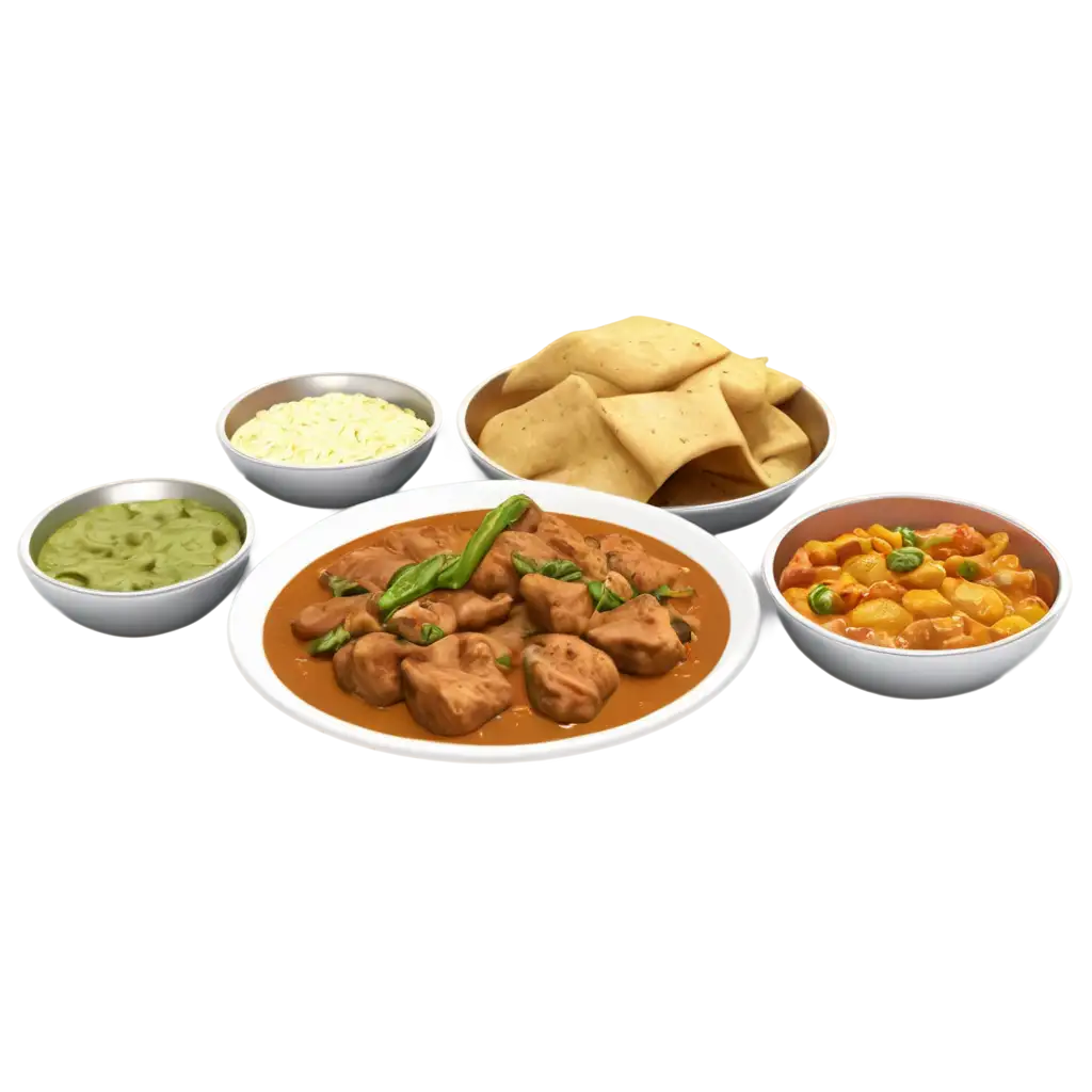 Indian-Lunch-3D-PNG-Image-HighQuality-Visual-Representation-for-Culinary-and-Cultural-Use