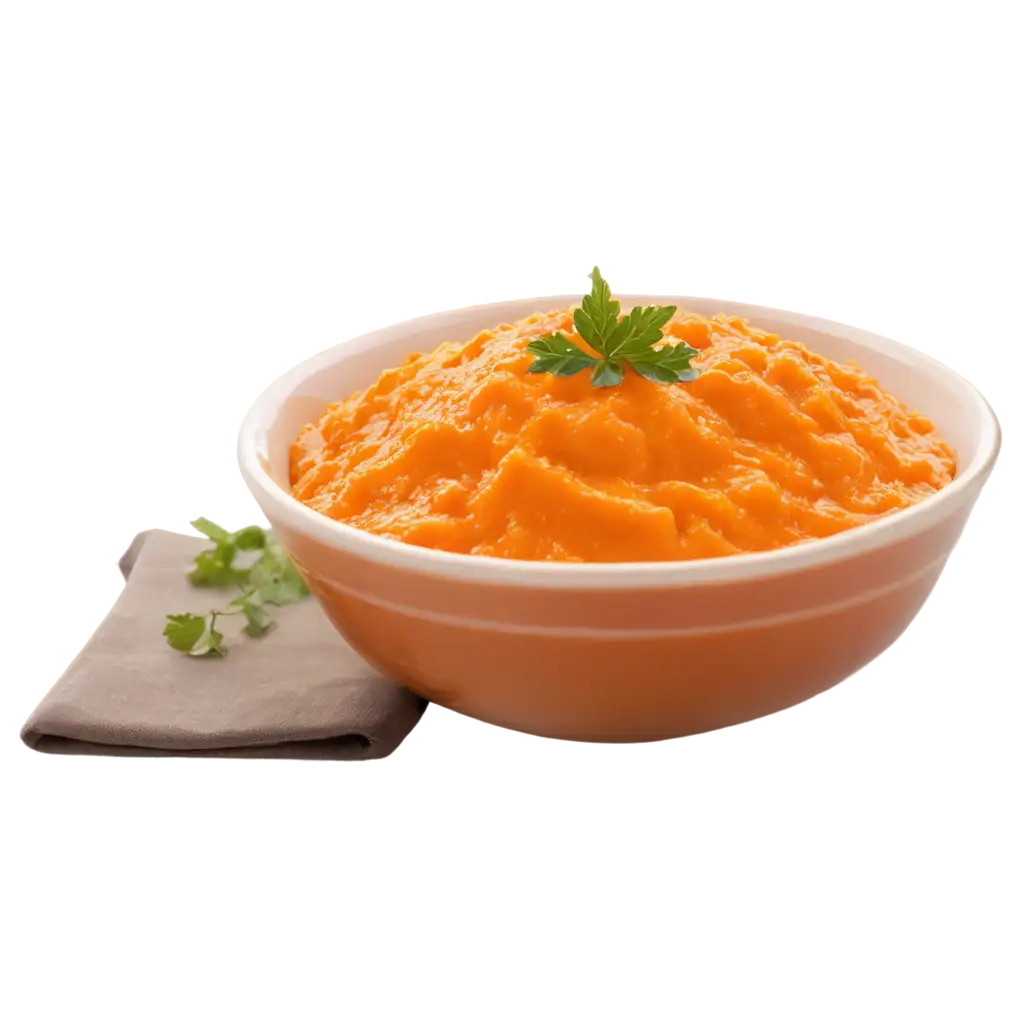 High-Quality-PNG-Image-of-Sweet-Potato-and-Carrot-Puree-Dish-with-Garnish