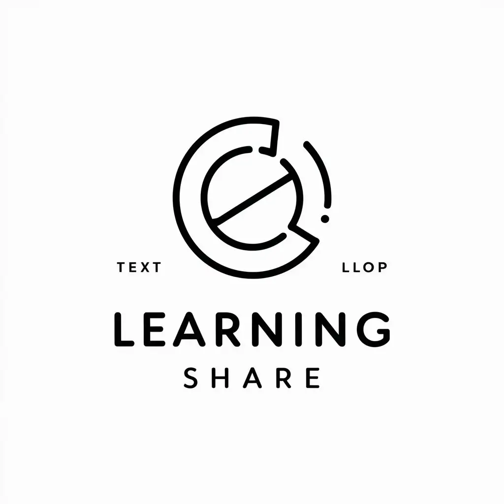 a vector logo design,with the text "learning share", main symbol:learning share,Minimalistic,clear background