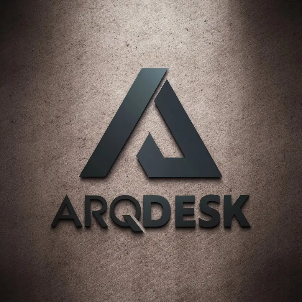 LOGO Design For ARQDESK Elegant Vector Design with Realistic Background and Cinnamon Typeface on White