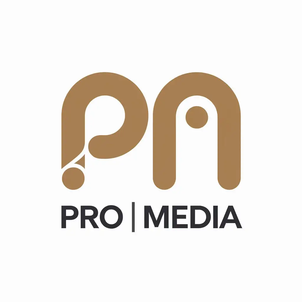 LOGO Design For PRO Media Minimalistic Company Logo in Orange and Black