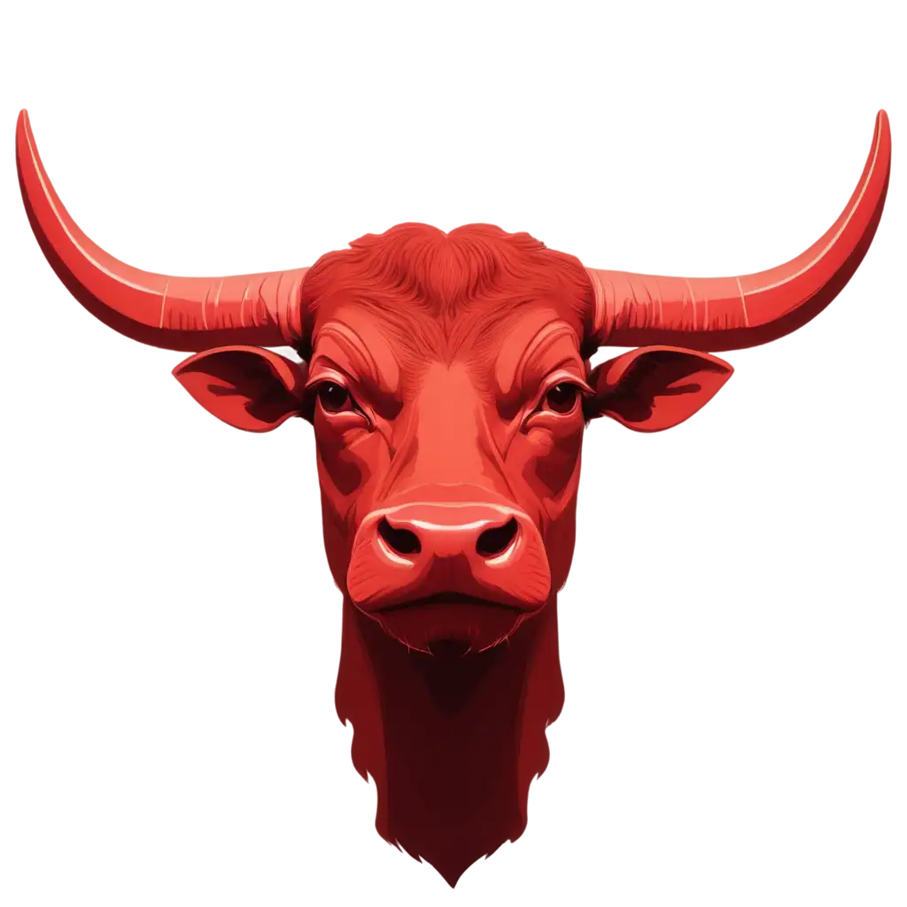 Deep-Red-Circular-Vector-PNG-Image-Featuring-a-Minimalist-Bull-Face