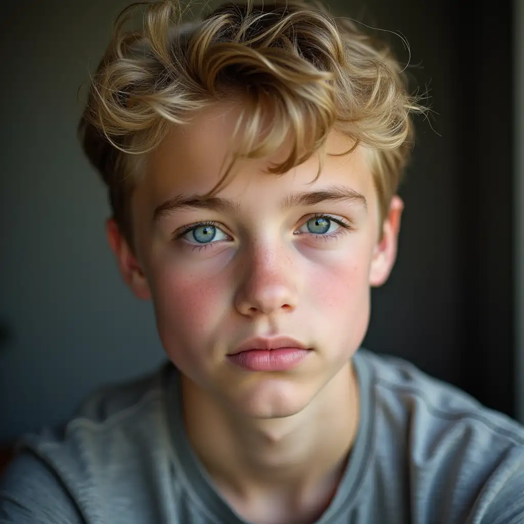 Portrait-of-a-Young-Boy-with-Blond-Hair-and-Blue-Eyes