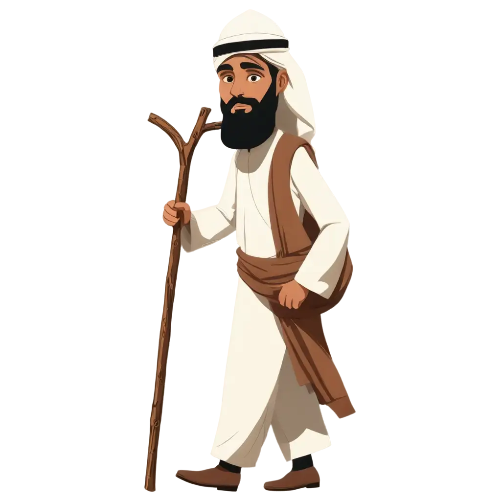 PNG-Cartoon-Image-of-a-Blind-Arab-Man-in-Traditional-Middle-Eastern-Attire