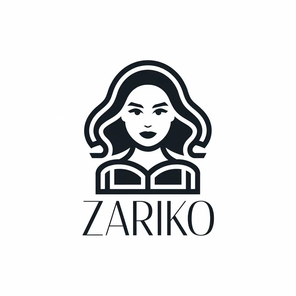 a vector logo design,with the text "Zariko", main symbol:Zarinaserikdaeva,Moderate,be used in Home Family industry,clear background