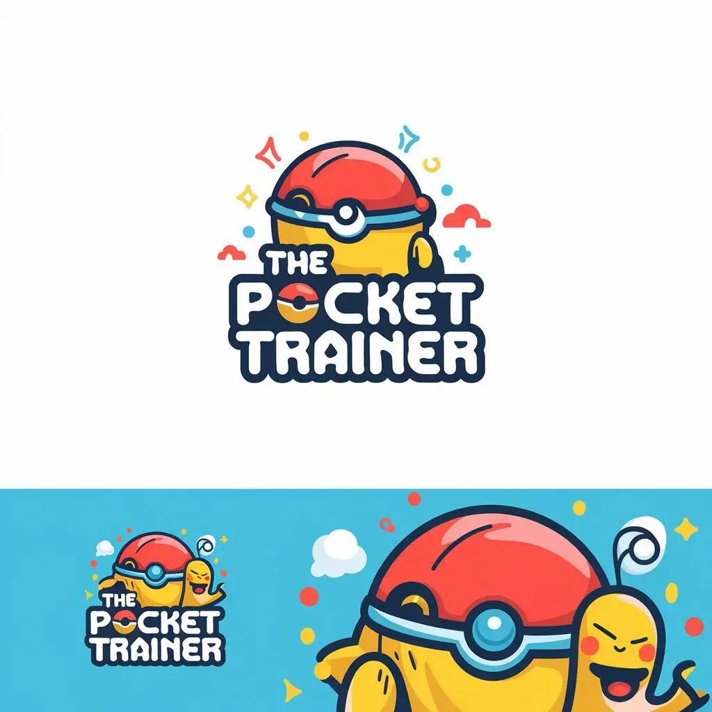 LOGO Design for The Pocket Trainer Playful Colorful GamingInspired Design with Abstract Elements