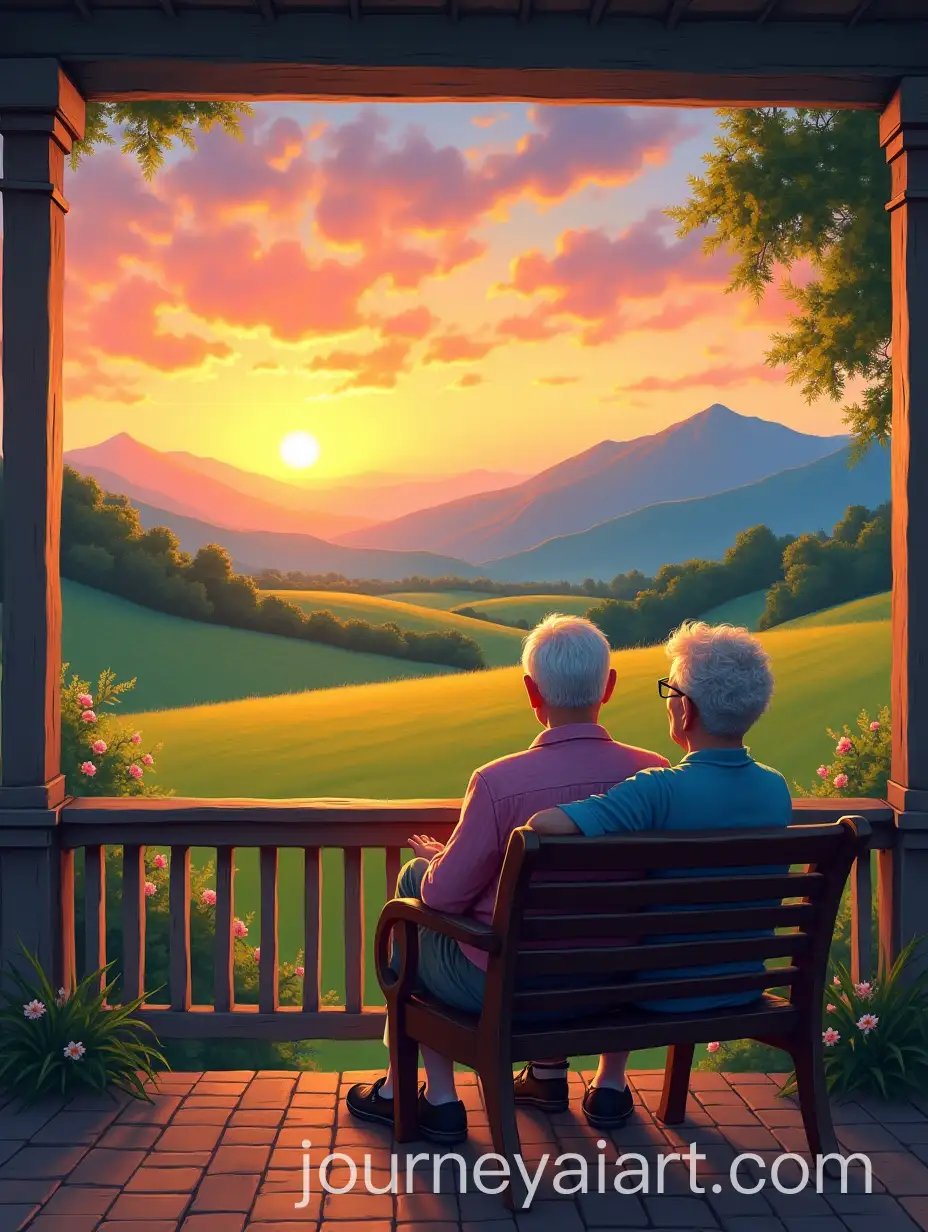 Elderly-Couple-Enjoying-Sunrise-on-a-Porch