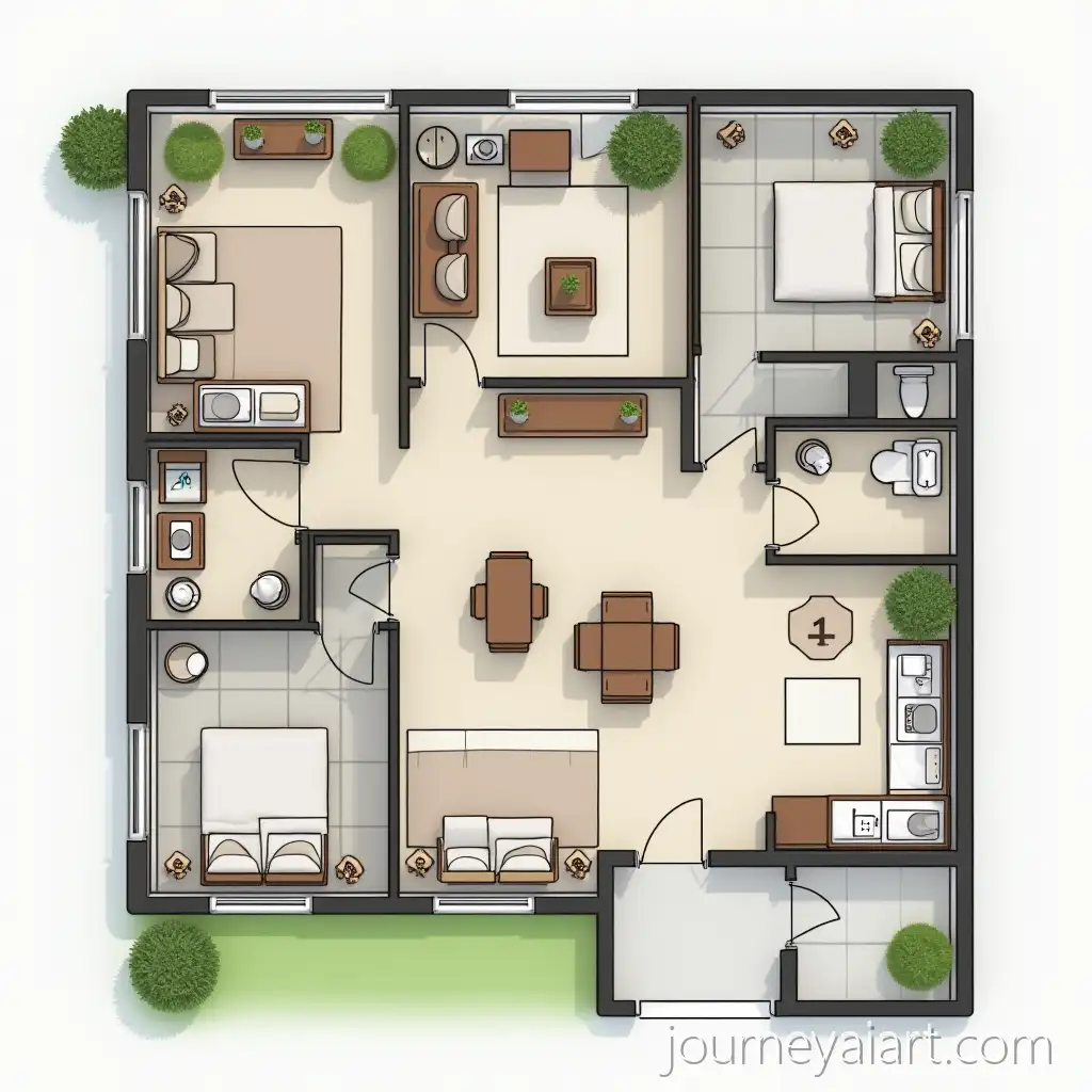2House-plan-with-suiteD-Floor-Plan-of-79-Square-Meter-House-with-Three-Rooms-and-Suite-Bathroom