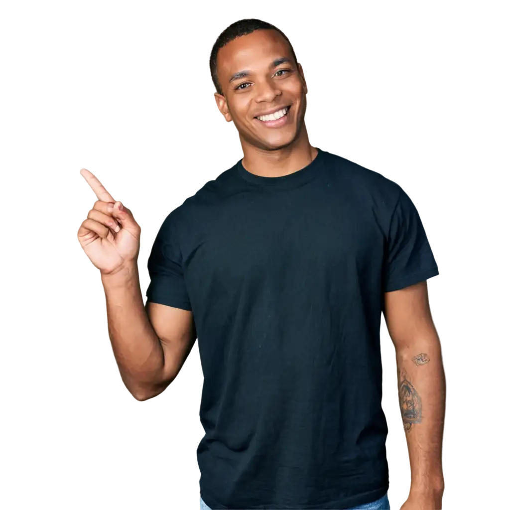 HighQuality-PNG-of-a-Smiling-Black-Man-Pointing-Ideal-for-Various-Applications