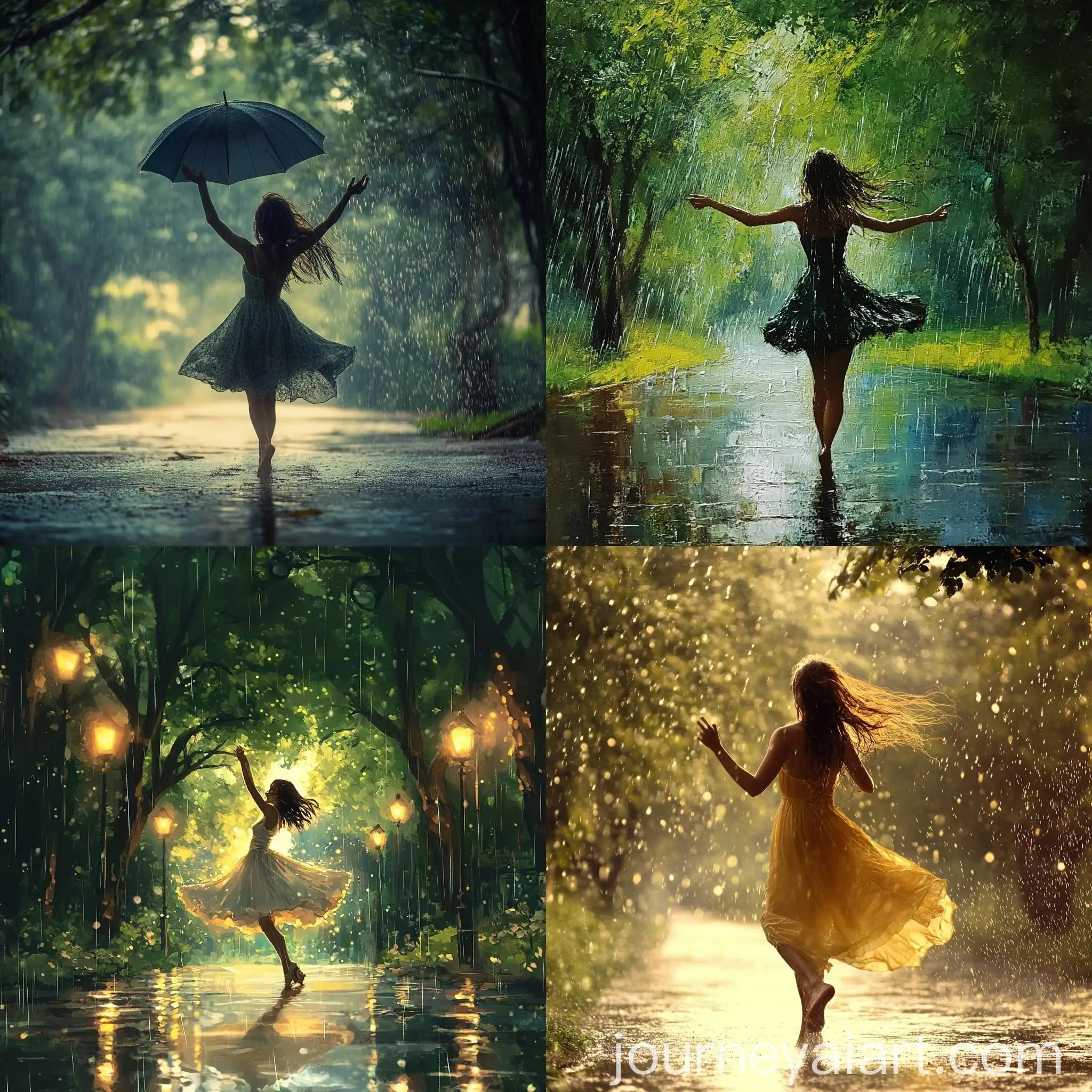 Girl-Dancing-in-the-Park-with-Rain