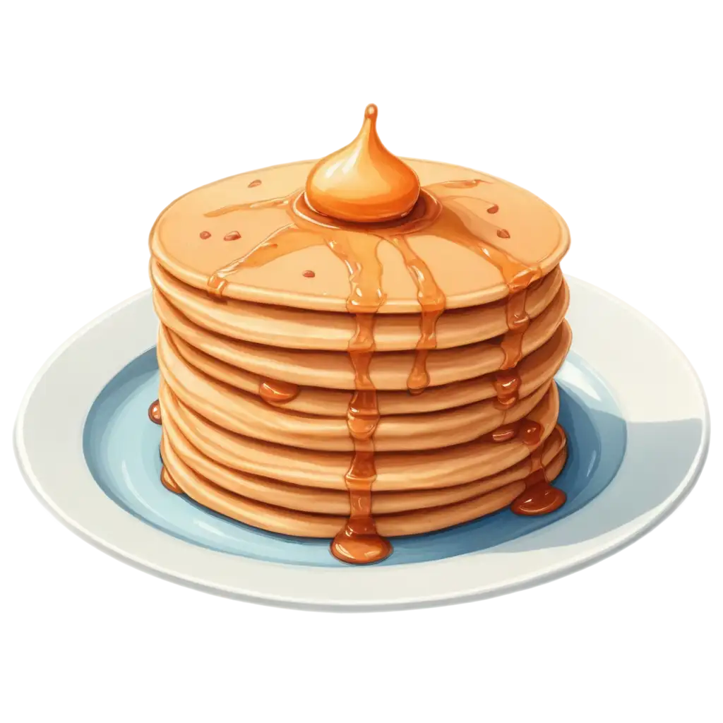 Cartoon-Pancake-on-a-Plate-PNG-Perfect-for-Fun-and-Playful-Design-Projects