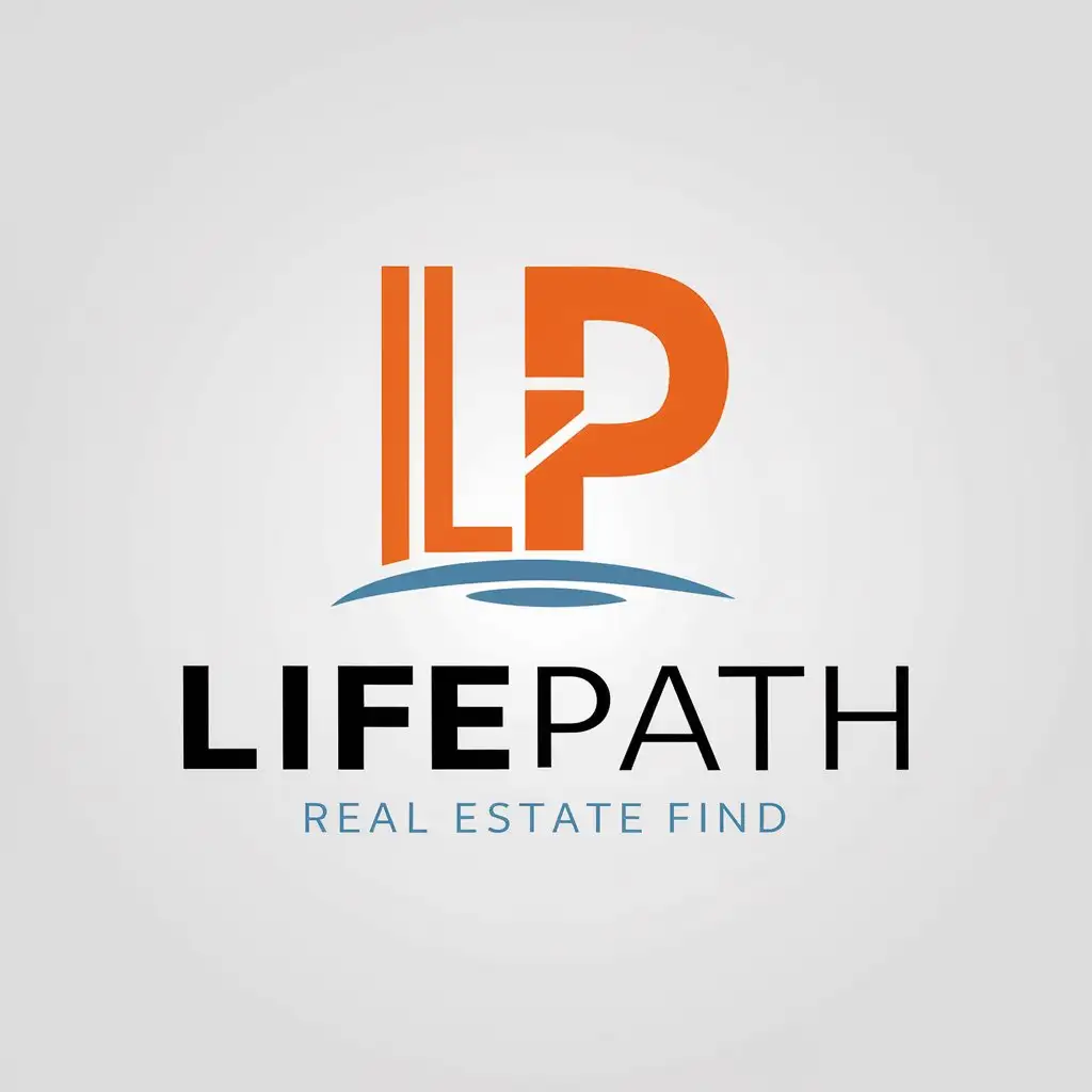 LOGO-Design-for-Lifepath-Orange-and-Watercolor-with-Lp-Symbol