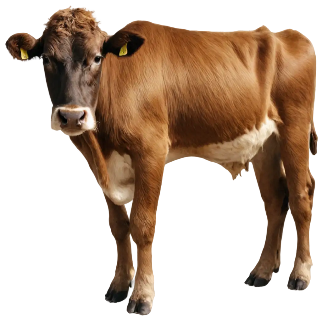 Elegant-Cow-PNG-Capturing-the-Charm-of-Farm-Life-in-HighQuality-Format