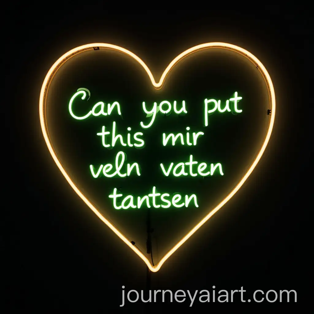 Neon-Green-Heart-Shape-with-Yiddish-Text-for-Dance-Invitation