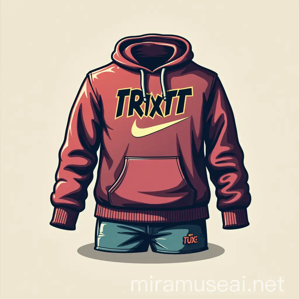 Make me a logo for my clothes brand with name TRIXTY