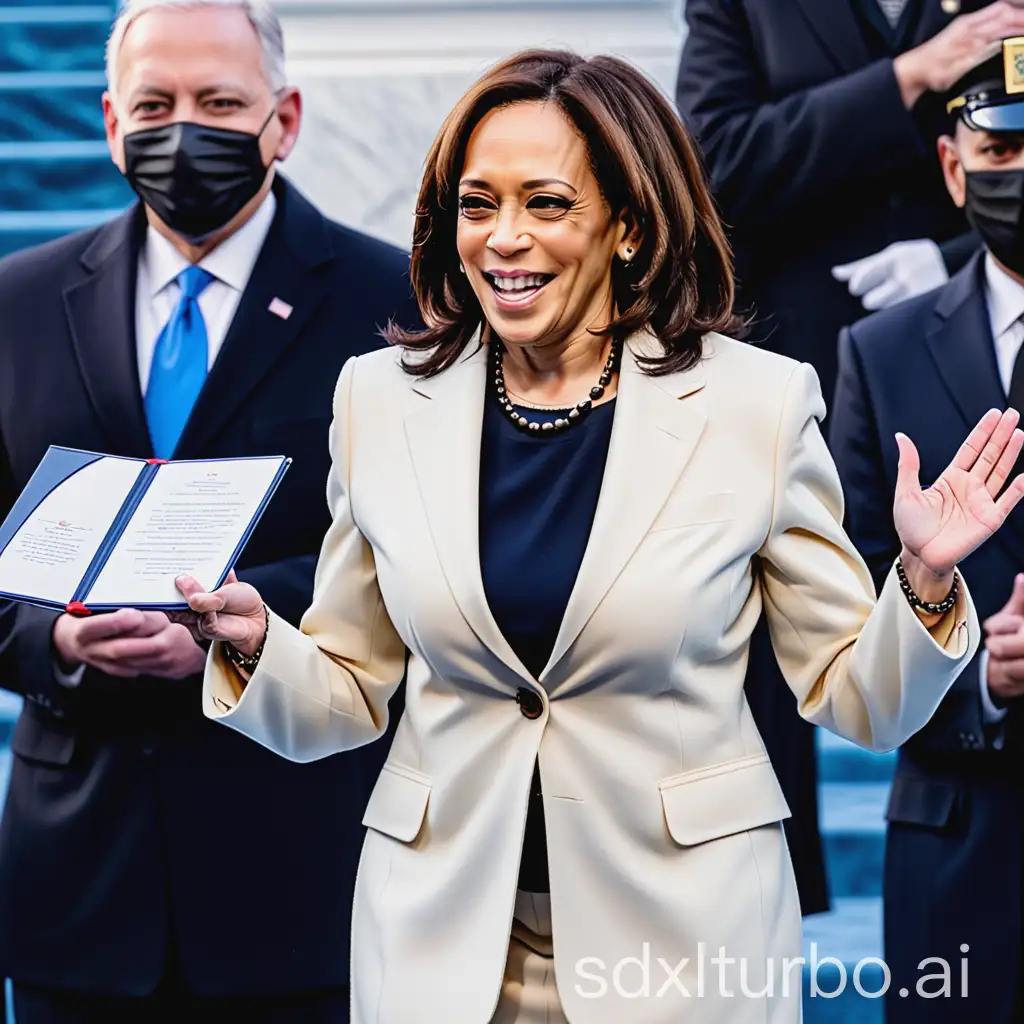 kamala harris being inaugurated