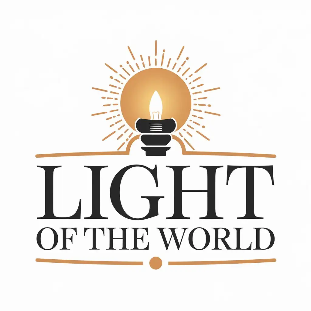 LOGO-Design-for-Light-of-the-World-Bright-Lamp-Symbol-in-Religious-Industry