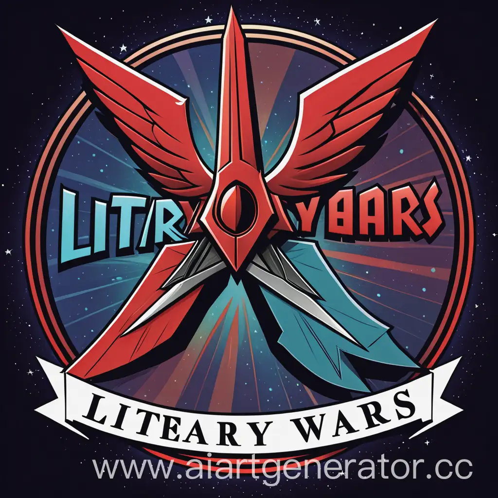 Comic-Logo-Design-Literary-Wars