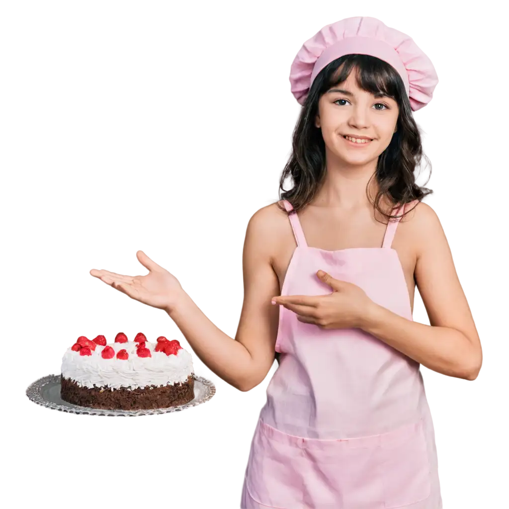 RosyCheeked-Girl-in-Chef-Hat-with-Cake-and-Wreath-PNG-Image-for-Creative-Projects