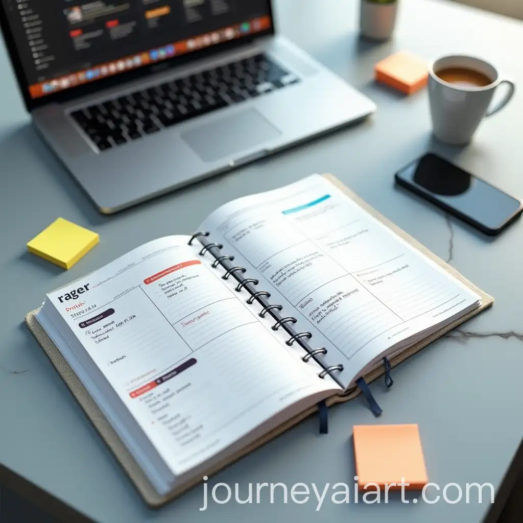 Modern-Workspace-with-Planner-and-Laptop-in-Cinematic-Lighting
