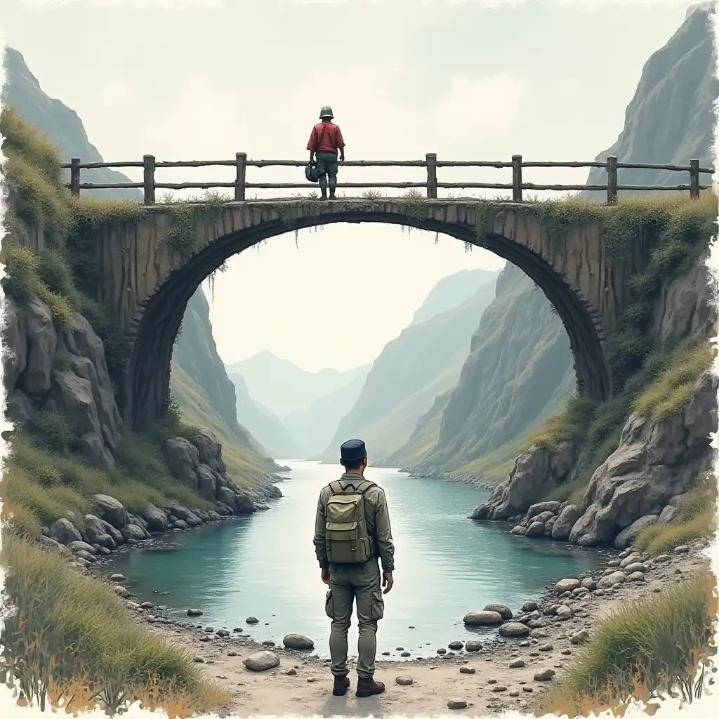 A man is standing in front of a strange bridge. The bridge is guarded by a soldier who tells him, 'If you cross, I will ask you a question. If you tell the truth, you will fall into the water. If you lie, the bridge will collapse.' The man thinks, then crosses the bridge without any problems. What did he reply to the soldier?