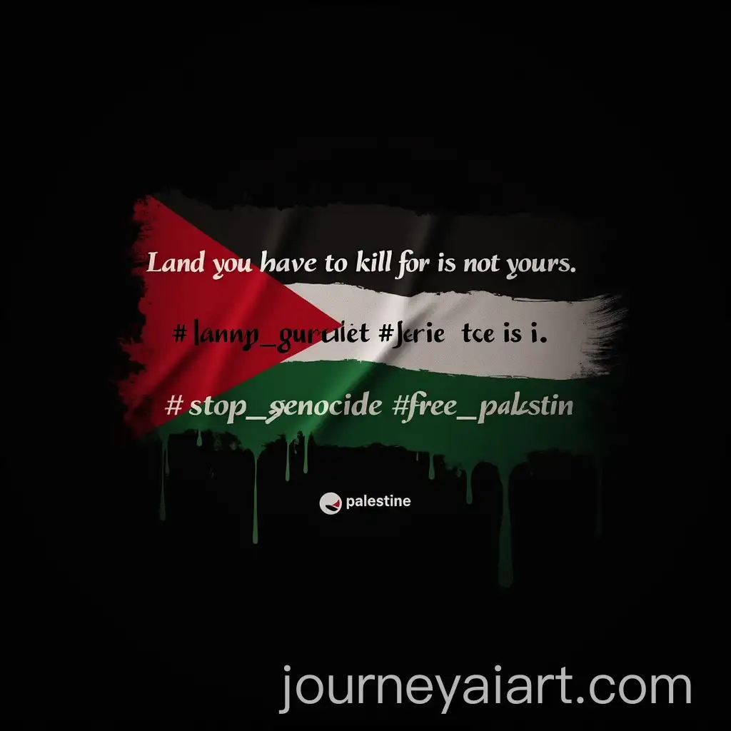 Powerful-AntiGenocide-Message-with-BloodDripping-Palestinian-Flag