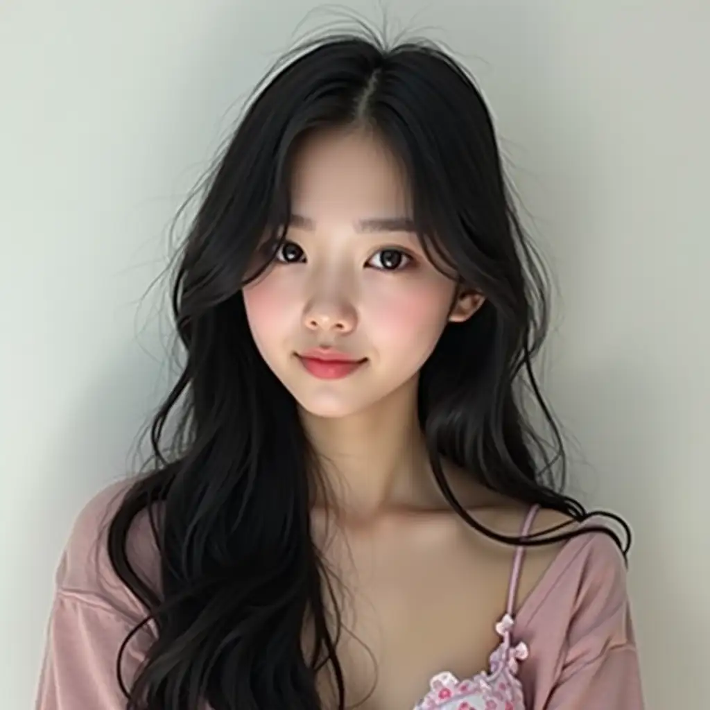 Charming-Teenage-Girl-with-Long-Black-Hair-and-Natural-Beauty