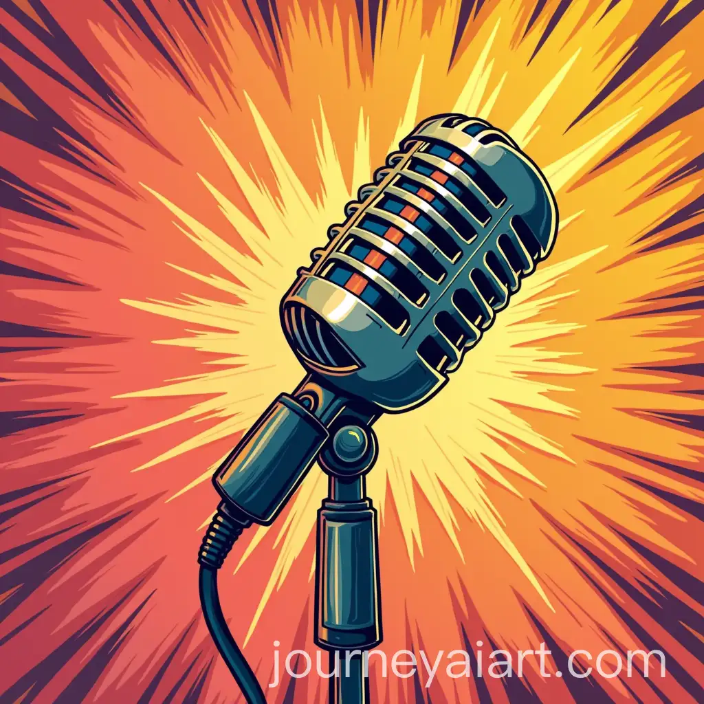 Vibrant-Singing-School-Advertising-Poster-with-Studio-Microphone-and-Bright-Chaotic-Stripes