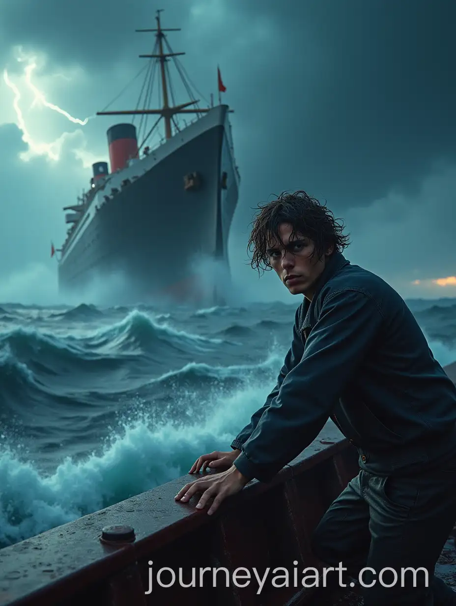 Ship-Battling-Ferocious-Storm-in-the-Ocean-with-Determined-Passenger-Clinging-to-Debris