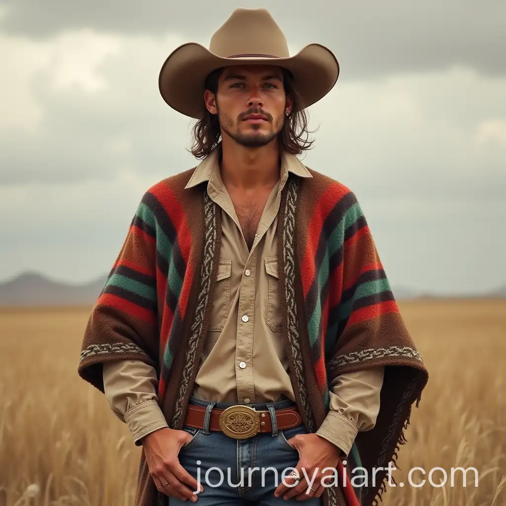 Cowboy-Outfit-with-Poncho-Shirt-Pants-and-Hat