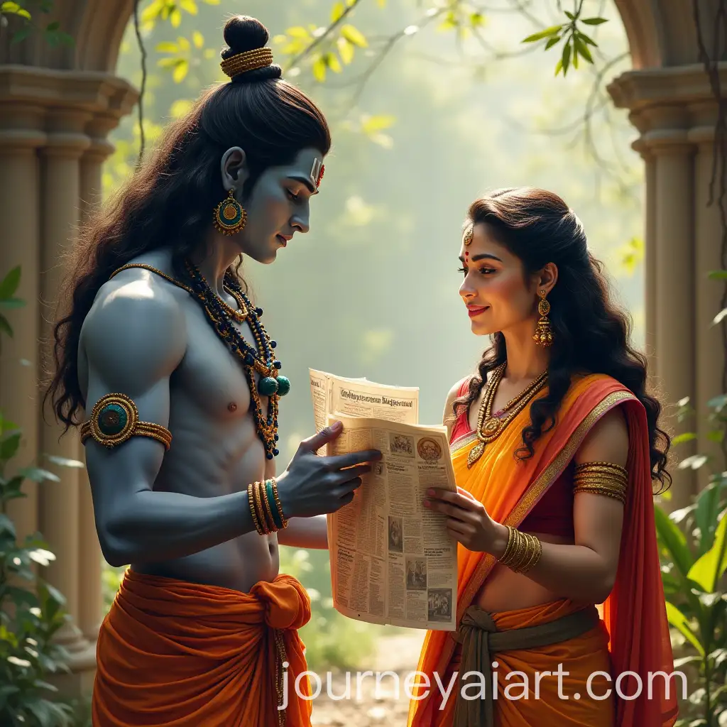 Shiva-Showing-Parvati-Newspaper-Reading-Moment