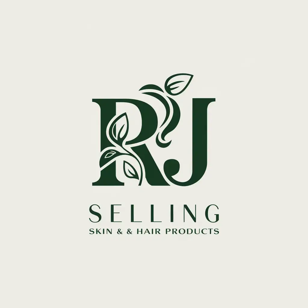 LOGO-Design-For-Rj-TextBased-Logo-for-Skin-and-Hair-Products