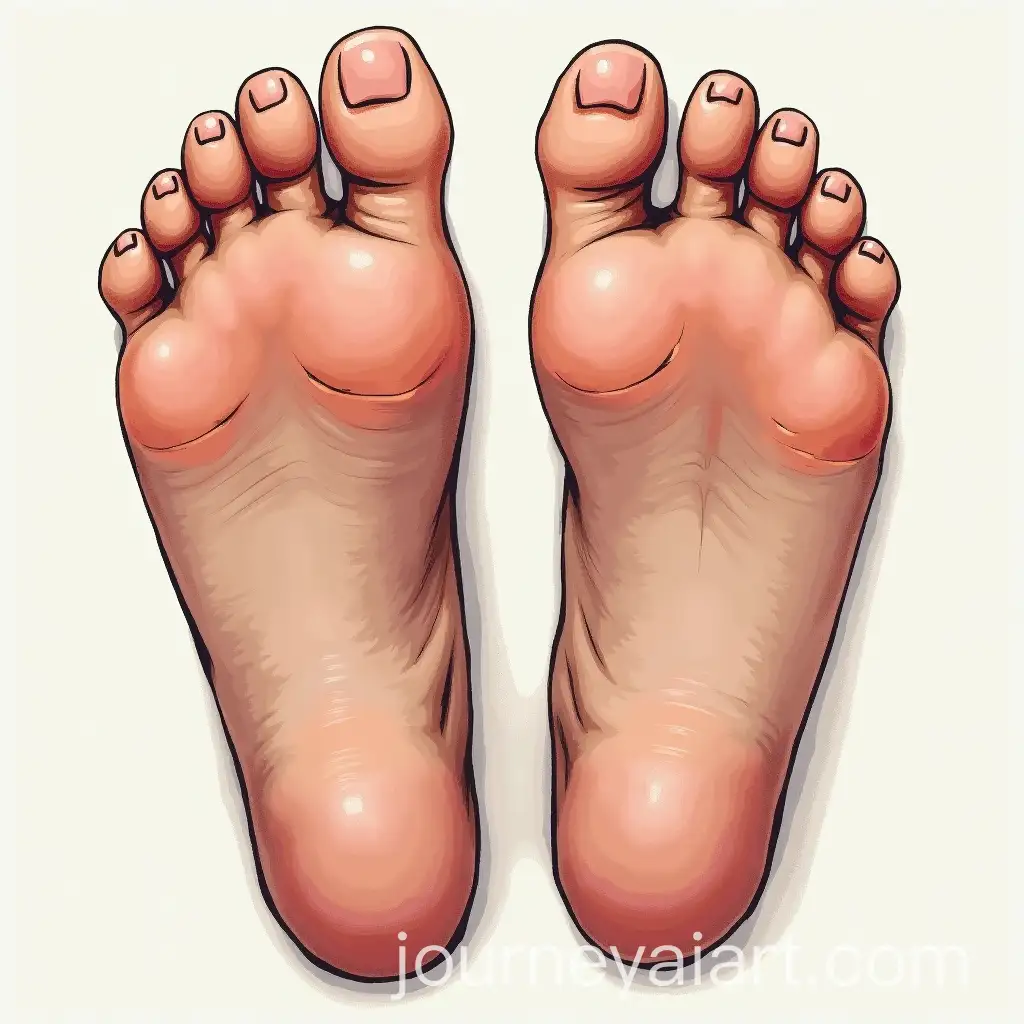 HandPainted-Feet-with-Spread-Toes-on-a-Canvas-Background