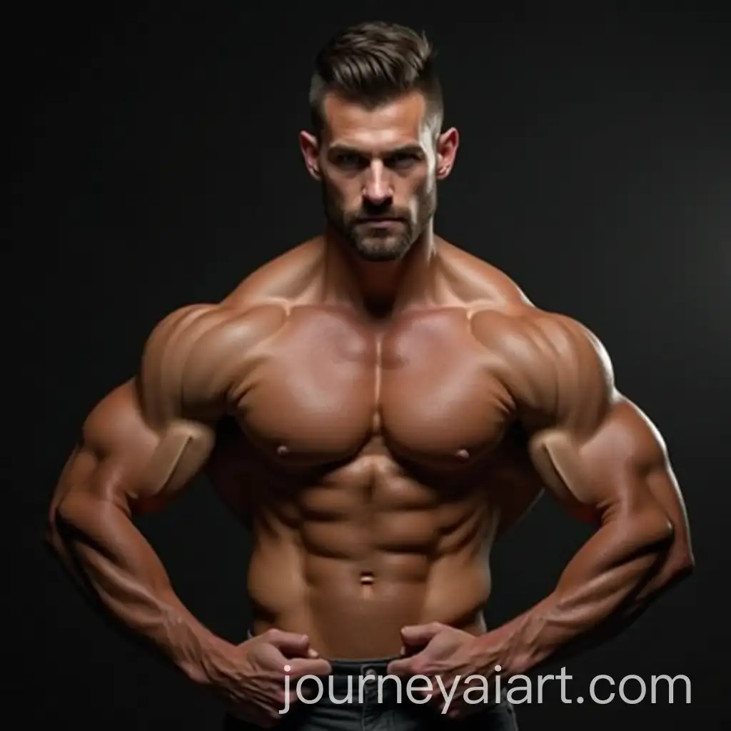 Young-Muscular-Man-Posing-in-a-Studio-Setting
