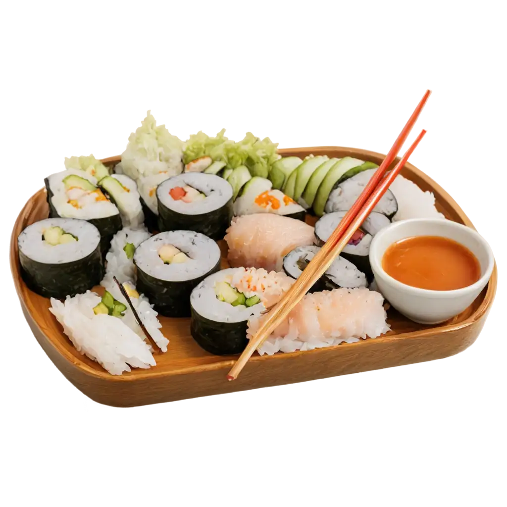 Sushi-Plate-with-Wasabi-and-Sauce-PNG-Image-HighQuality-Digital-Art-for-Culinary-Designs