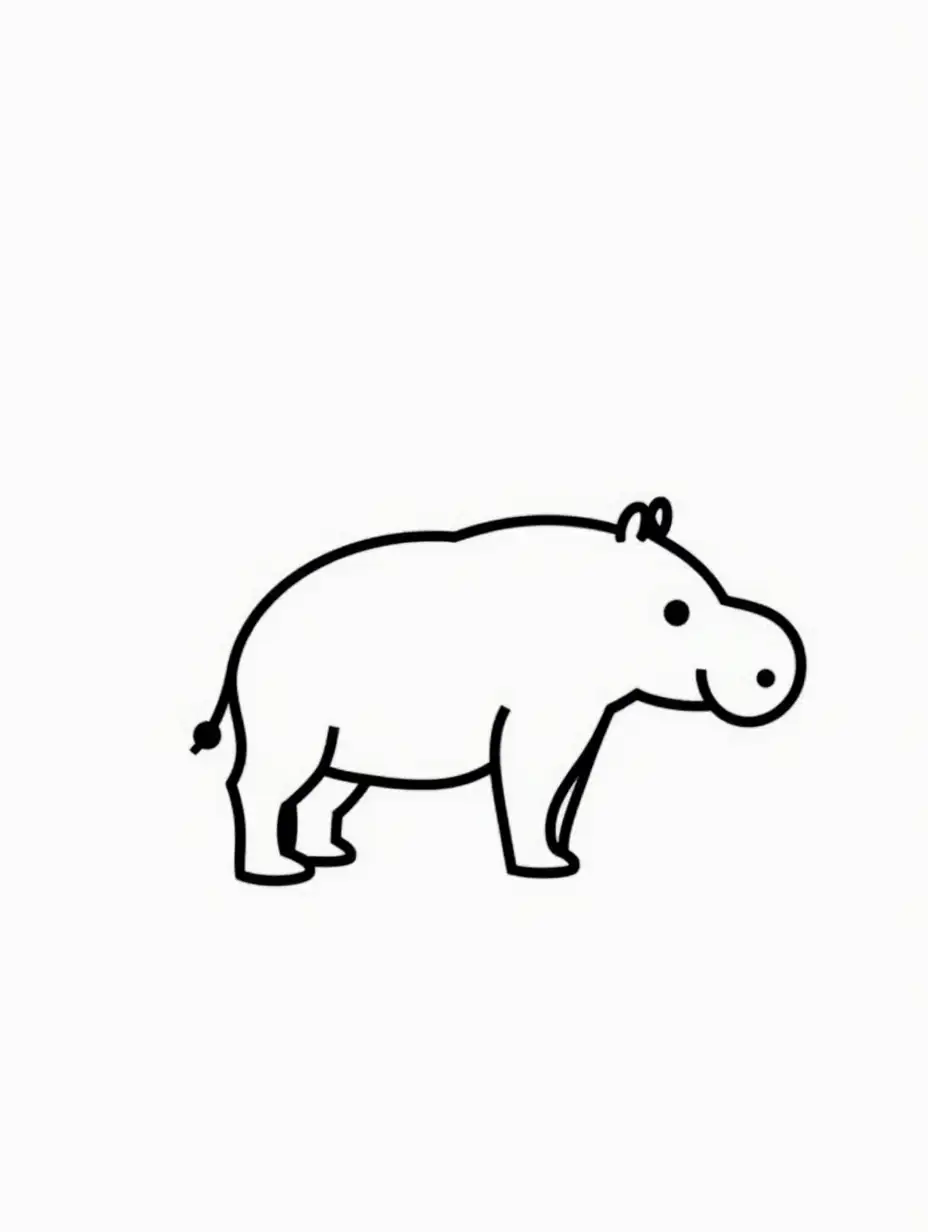 Minimalist-Black-and-White-Hippopotamus-Logo-for-Children