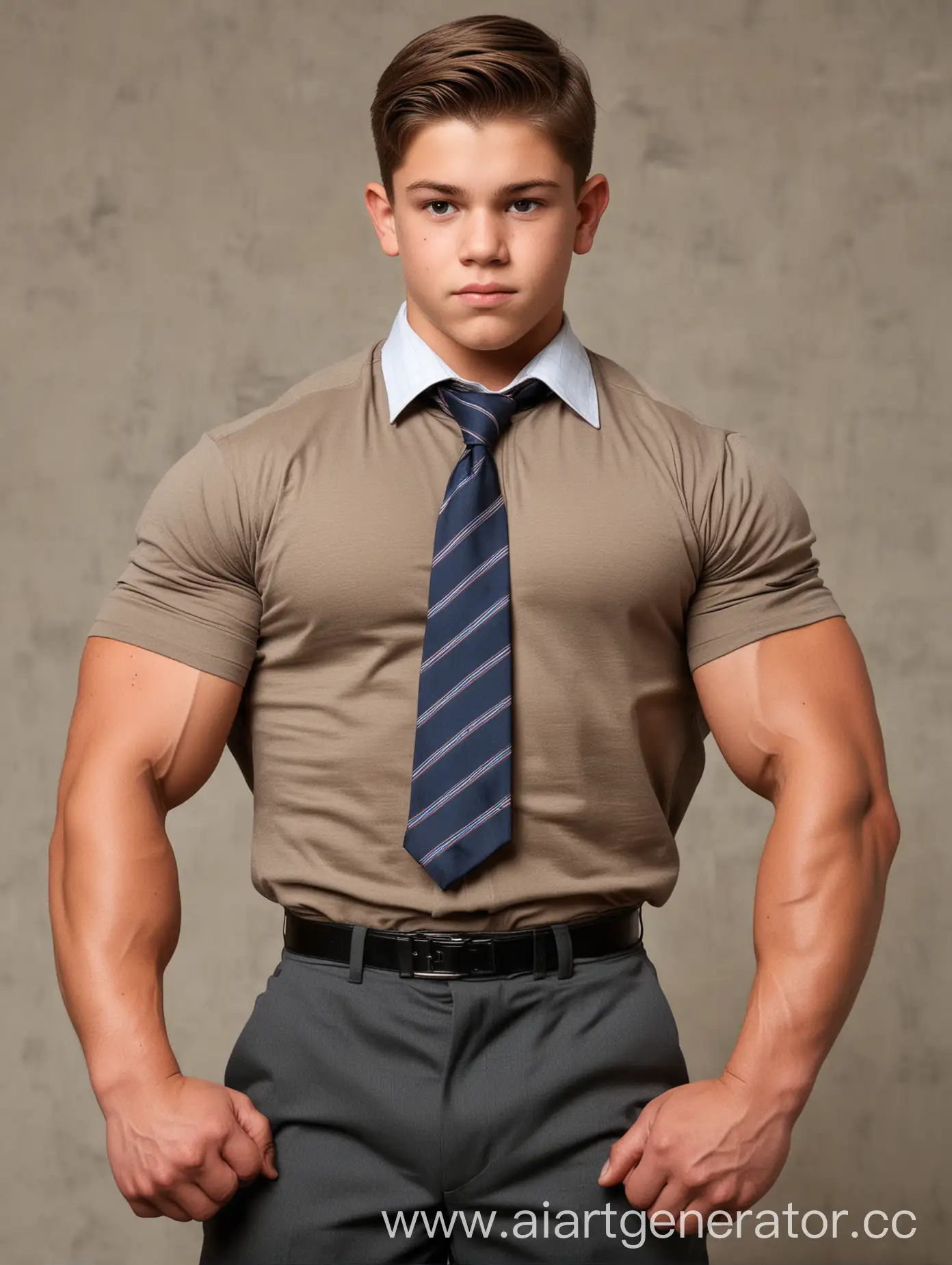 Muscular-14YearOld-Male-Bodybuilder-in-Shirt-and-Tie