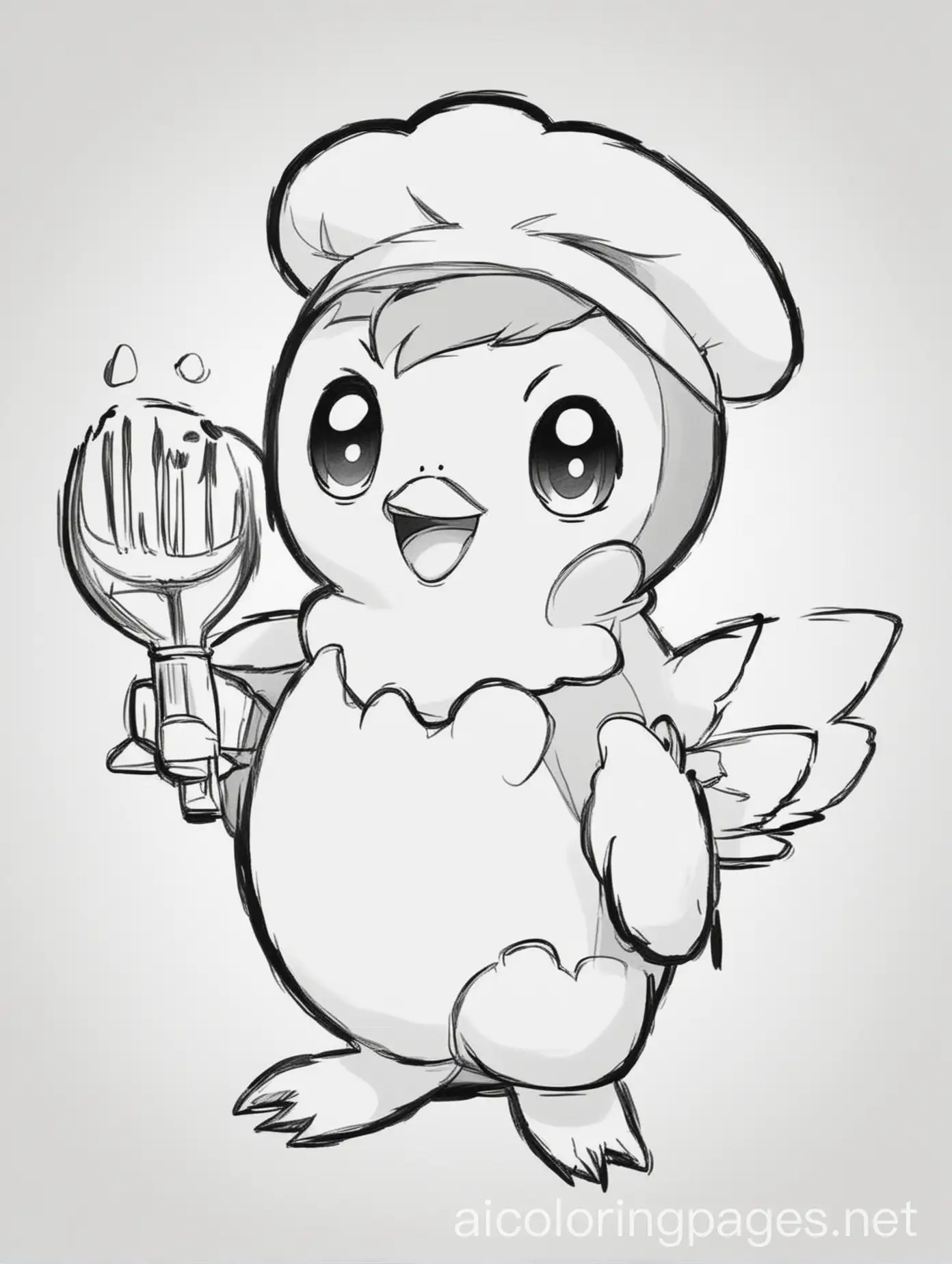 Piplup-Pokmon-Cooking-Coloring-Page