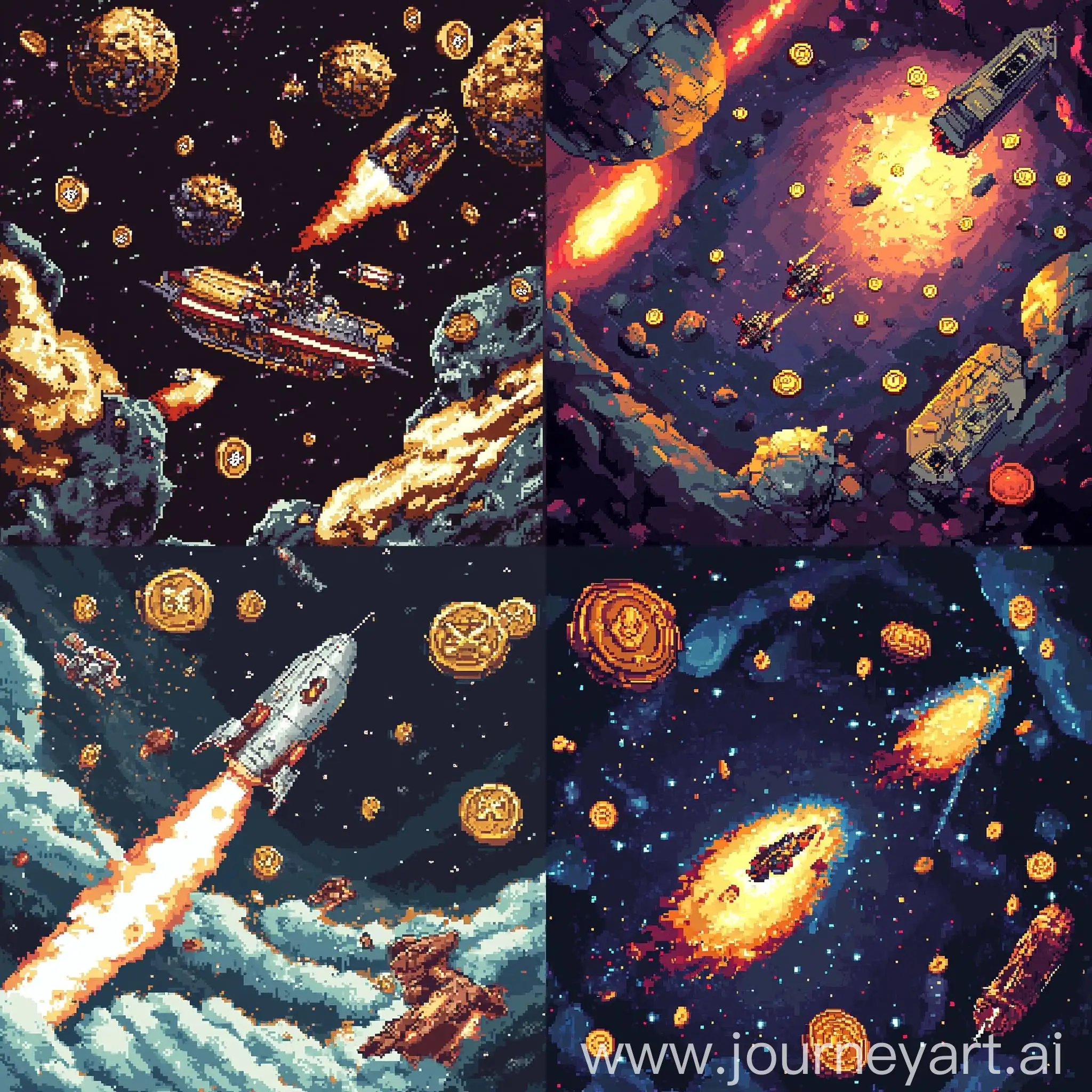 Pixel-Art-Space-Adventure-with-Spaceship-Coins-Pirates-and-Asteroids