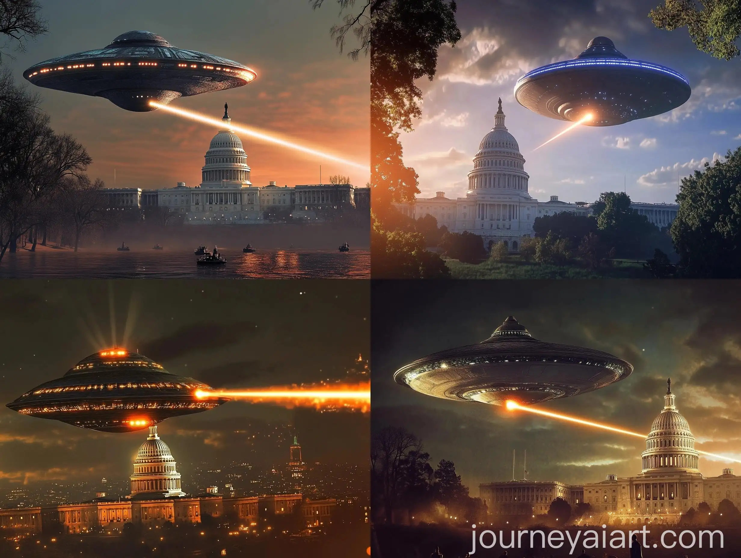 Alien-Mothership-Shooting-Laser-Beam-at-US-Capitol-Building