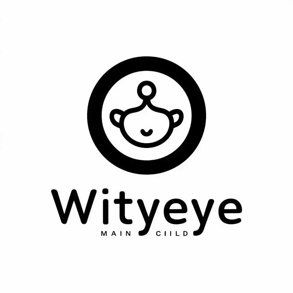 a vector logo design,with the text "WityEye", main symbol:baby,Moderate,be used in mother and child industry,clear background