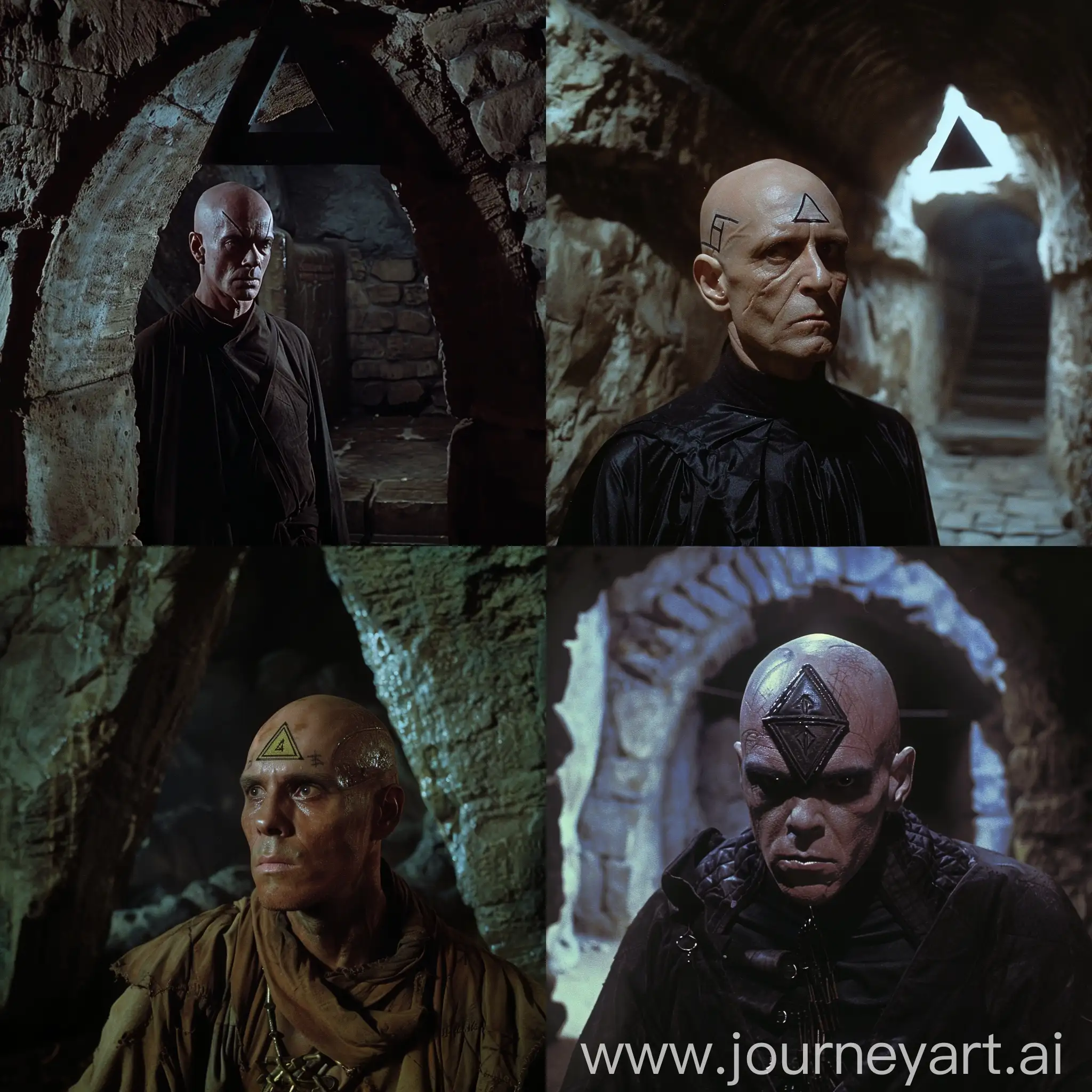 Bald-Man-with-Triangle-Mark-in-Dungeon-Dark-Fantasy-1980s-Style