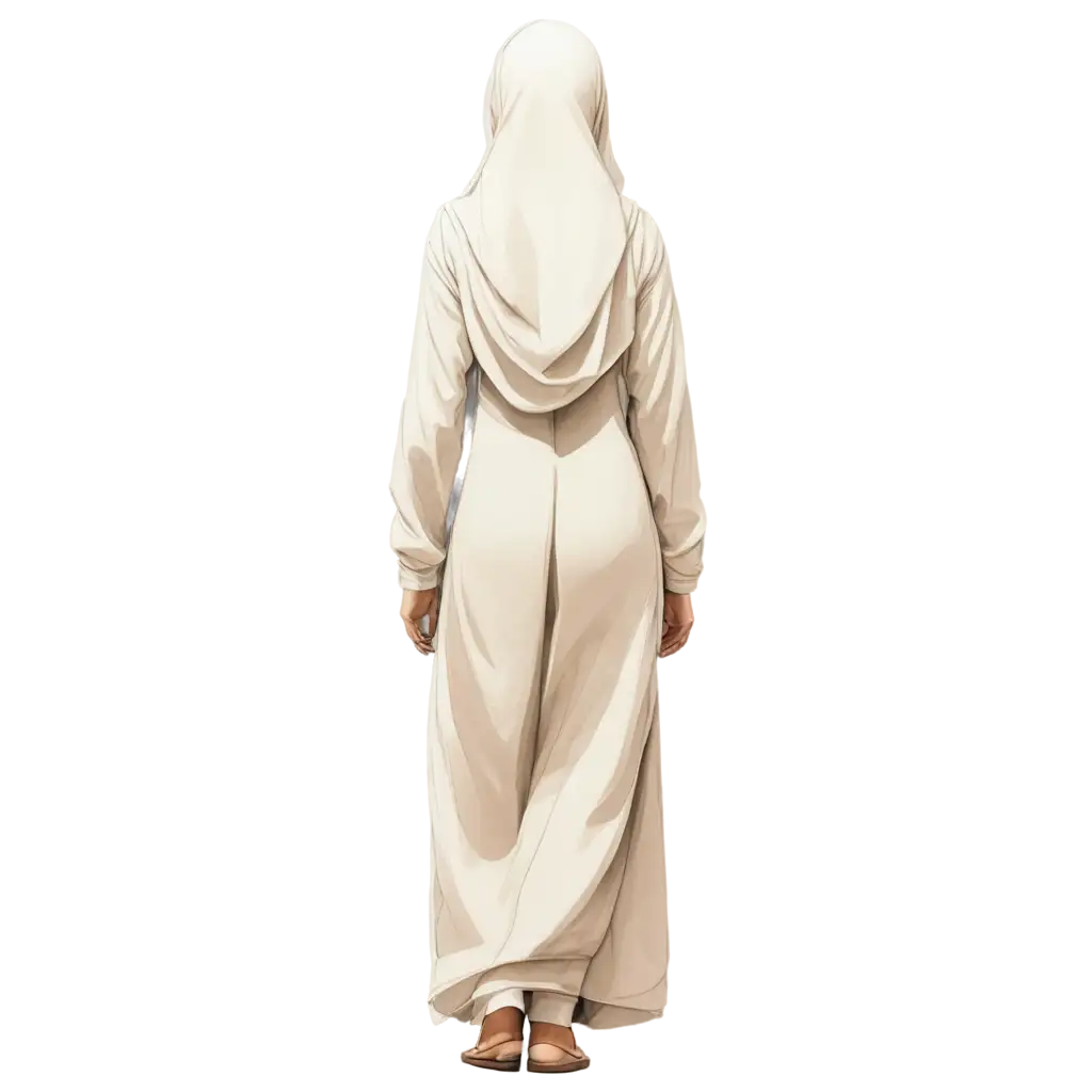 Traditional-Middle-Eastern-Woman-in-Long-White-Hijab-PNG-Image-for-Authentic-Cultural-Representation