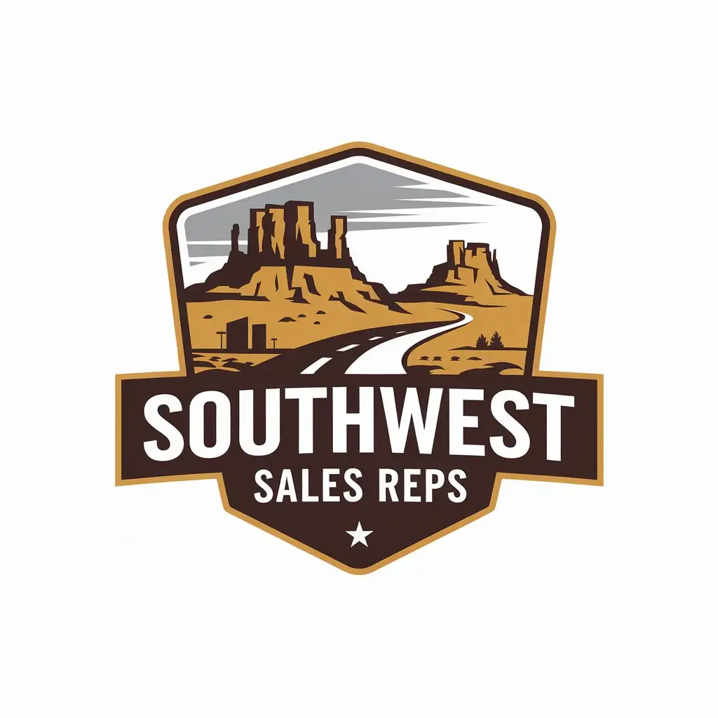 LOGO Design for Southwest Sales Reps Desert Southwest Theme for Construction Industry with Clear Background