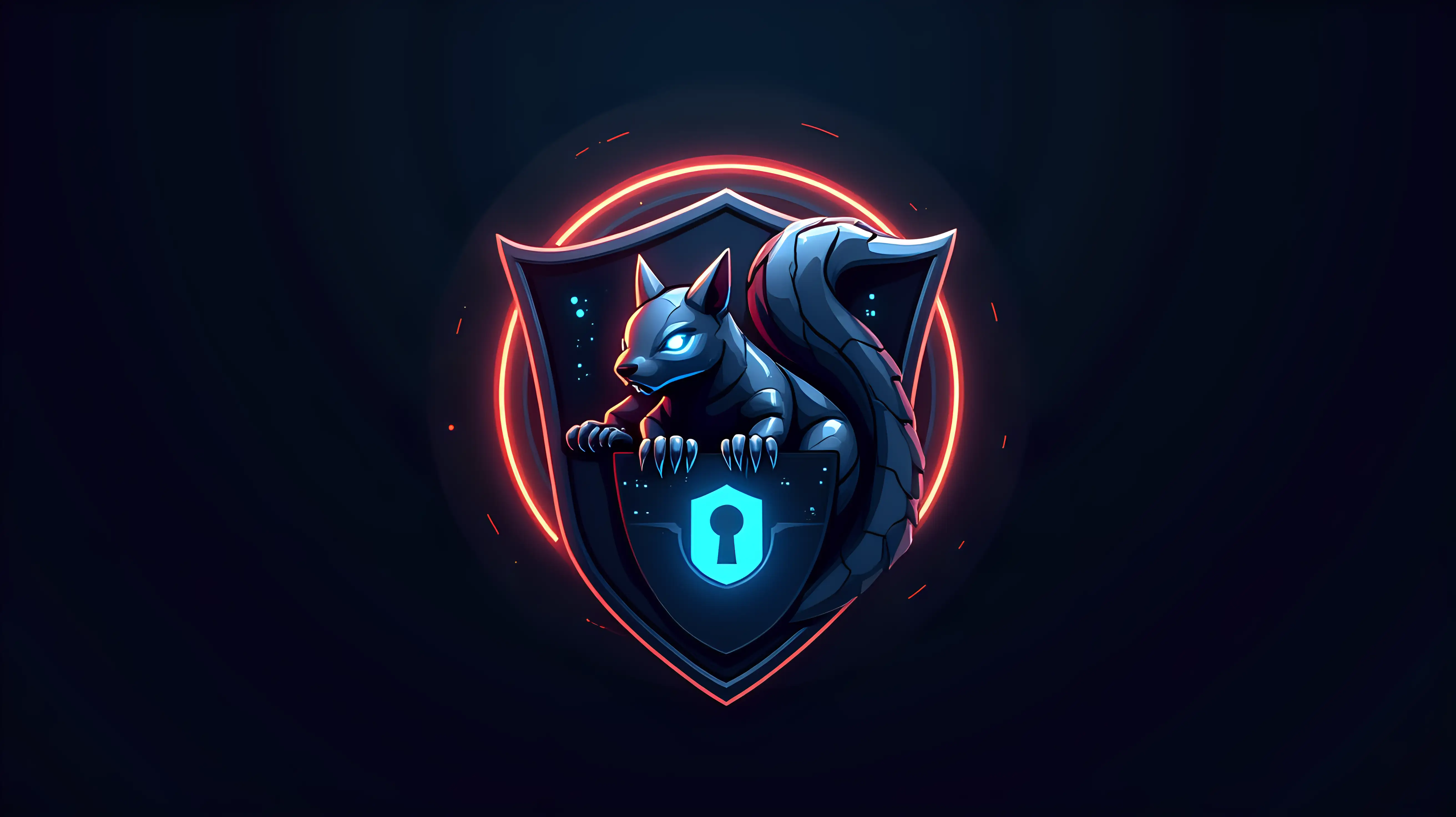 Cybersecurity-Logo-Featuring-Sentinel-Squirrel-with-Blockchain-Shield-and-Neon-Accents