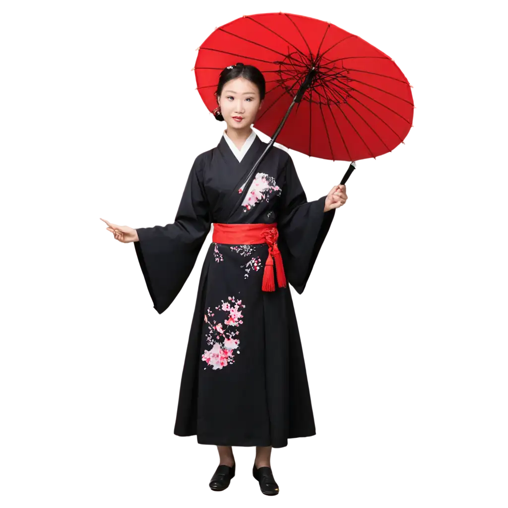 Girl-in-Black-Hanfu-Holding-a-Red-Umbrella-PNG-Image-for-Creative-Projects