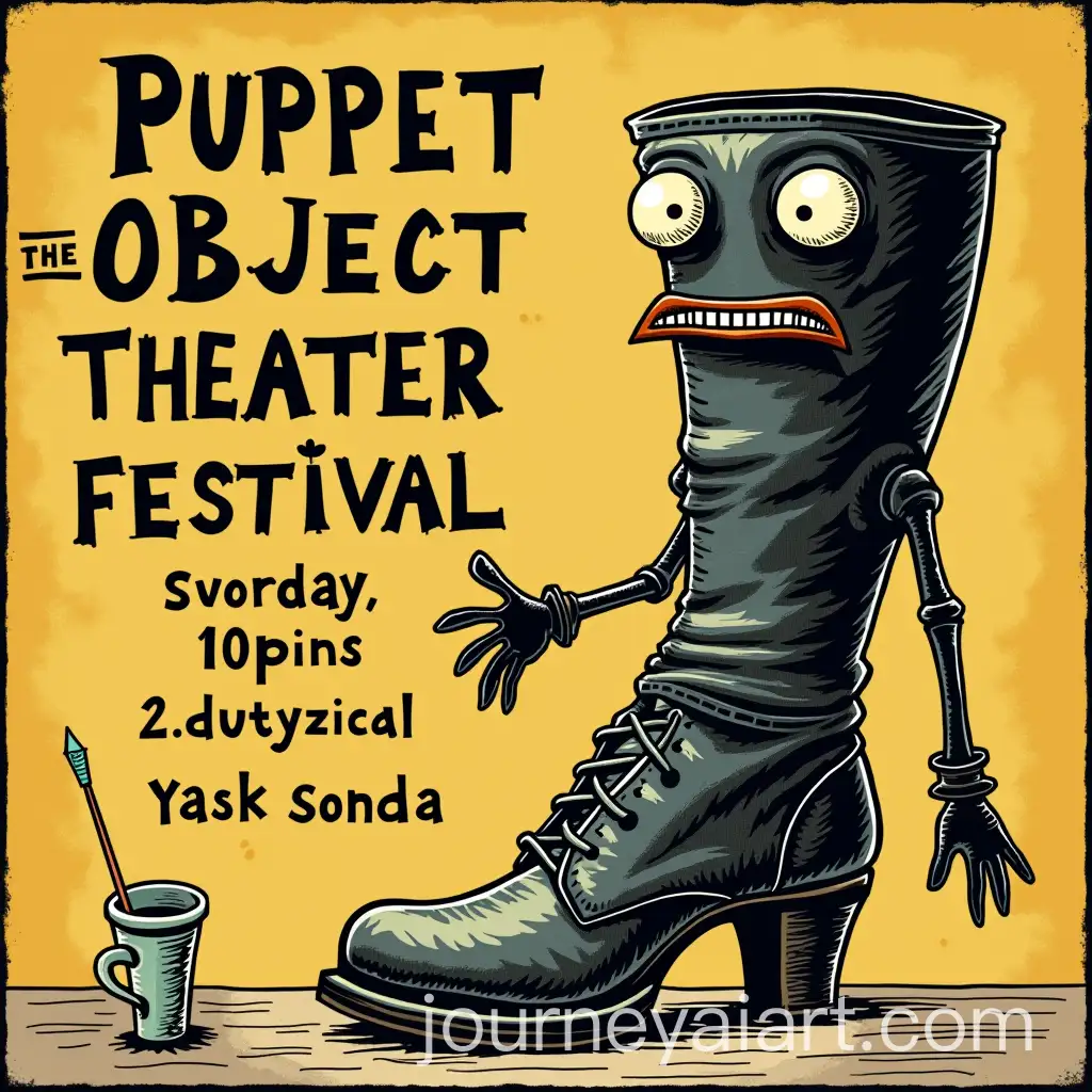 Puppet-and-Object-Theater-Festival-Poster-Featuring-Boot-Character